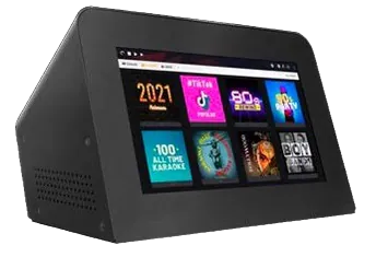 Karaoke machine with touchscreen