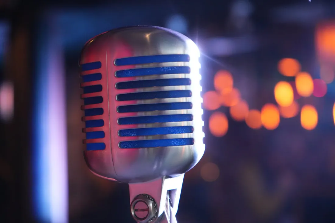 Karaoke setup connected to a TV